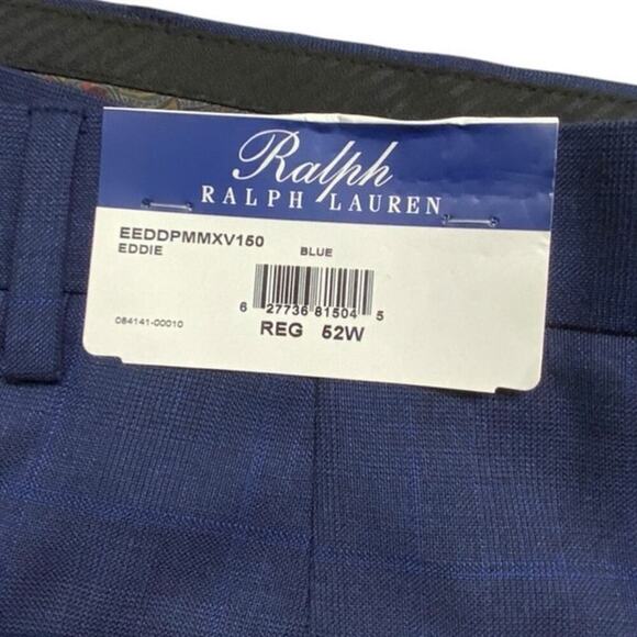 Ralph Lauren Suit Pants Men 52x52 Flat Front Wool Casual Business Officewear NWT - Picture 8 of 13